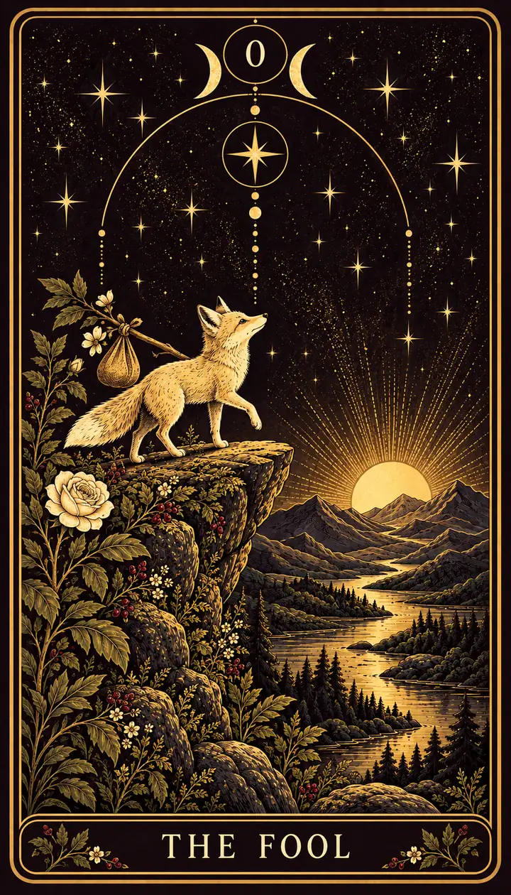 The Fool from the Gilded Garden deck
