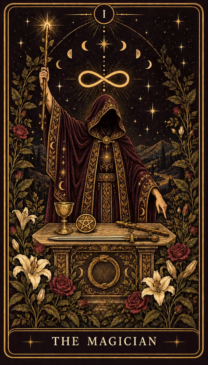The Magician from the Gilded Garden deck
