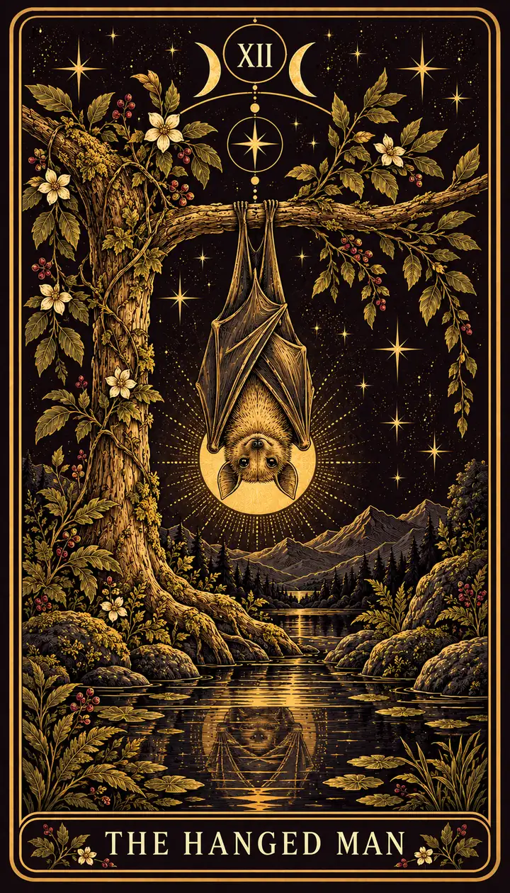 The Hanged Man from the Gilded Garden deck