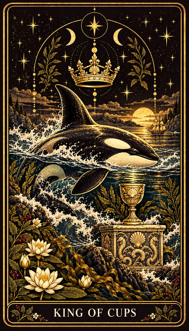 King of Cups from the Gilded Garden deck